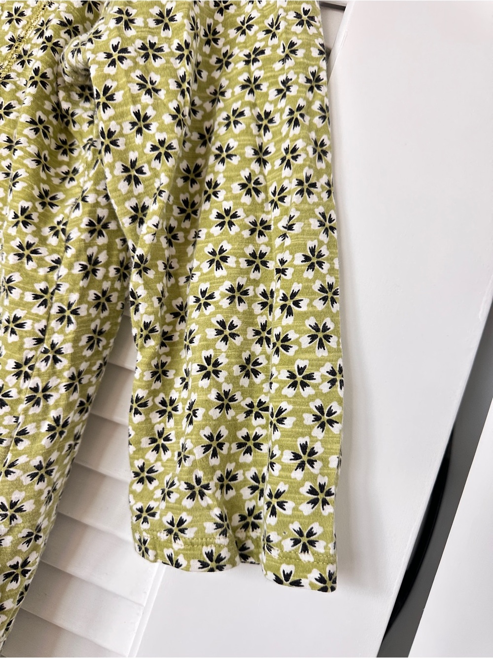 J. Jill Green Floral 3/4 Sleeve 100% Pima Cotton Center Seam Size M - Picture 6 of 16